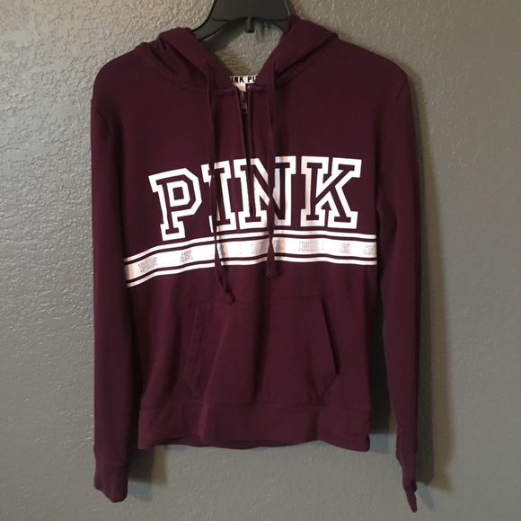 PINK Victoria's Secret Tops - PINK VS Quarter Zip Sweatshirt